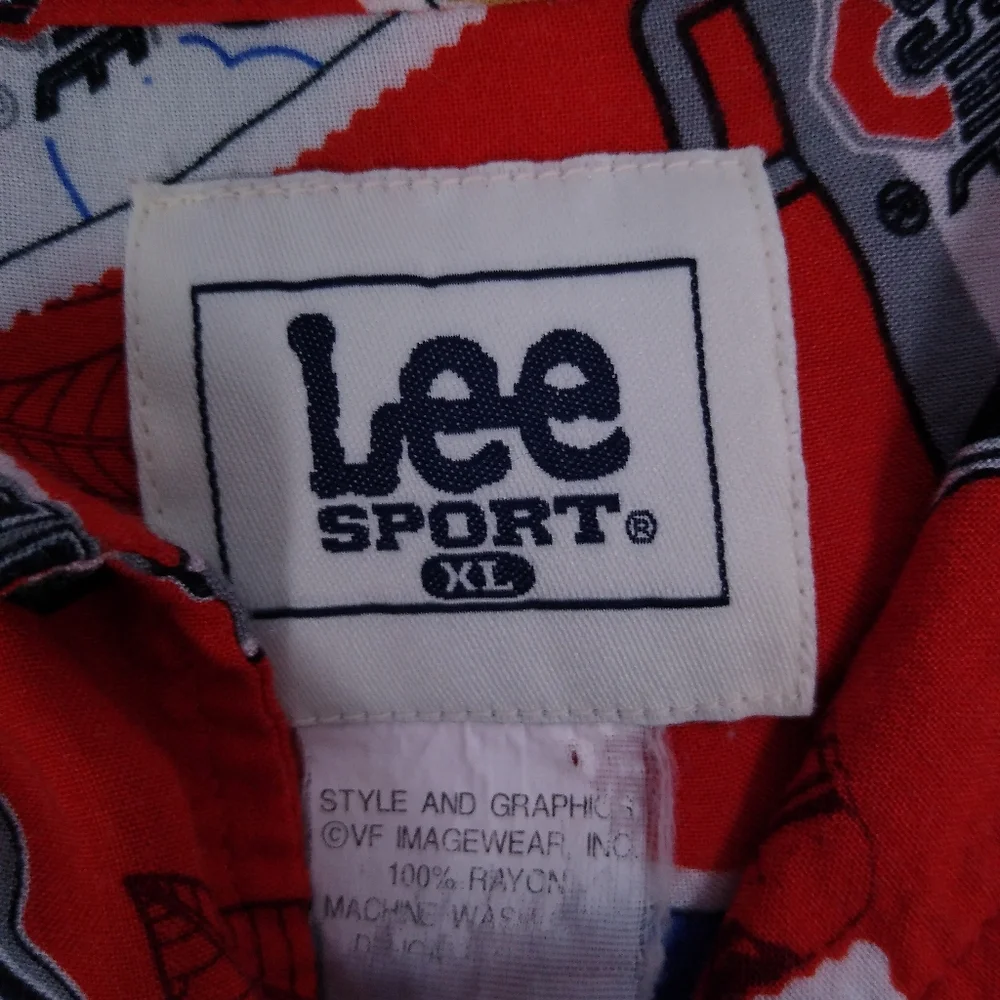 Vintage 90's Lee Sport Ohio State All Over Logo Print XL - Picture 5 of 6